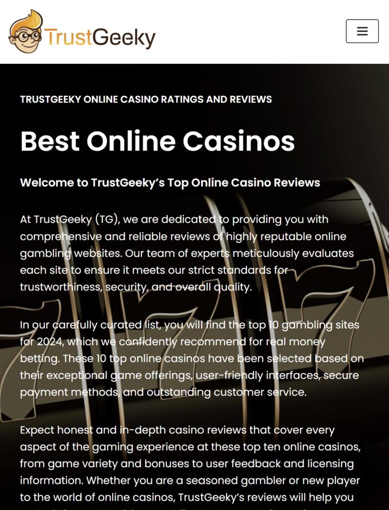 TrustGeeky: Best Online Casinos